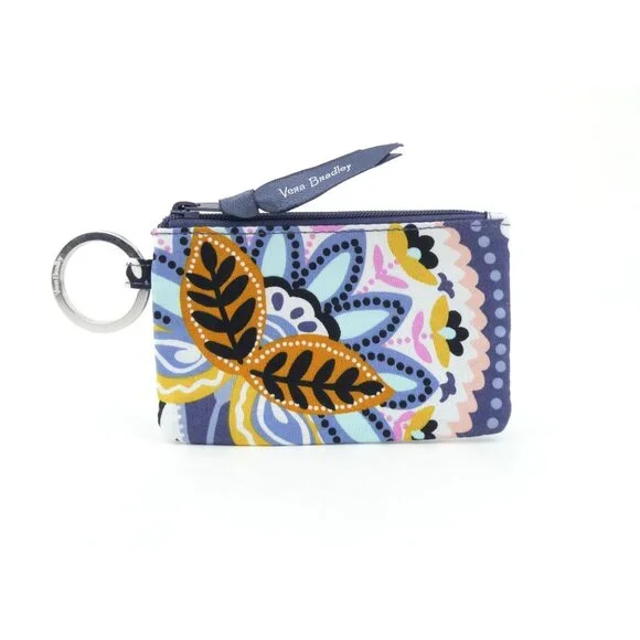Vera Bradley Charmont Meadow Cotton Zip Id Case NWT - Picture 1 of 2